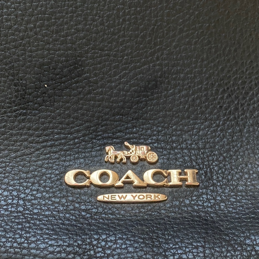 Coach Black Pebbled Leather Shoulder Bag - Picture 2 of 10